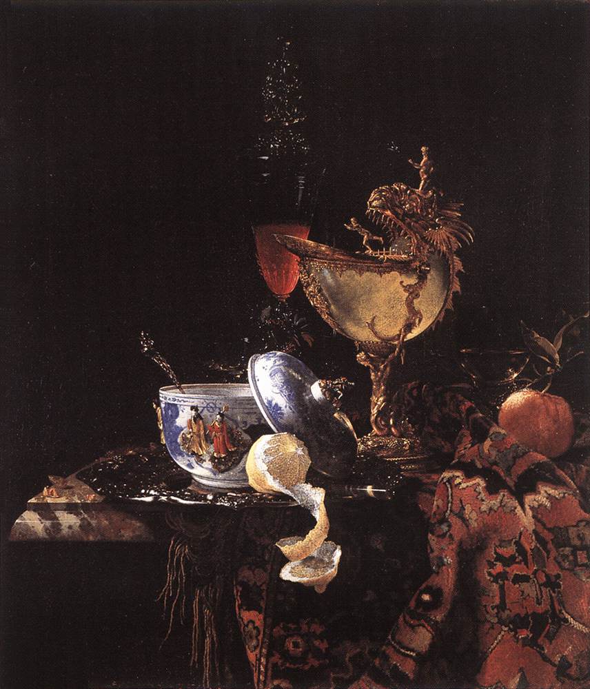 Still-Life with Silver Bowl, Glasses, and Fruit sgy